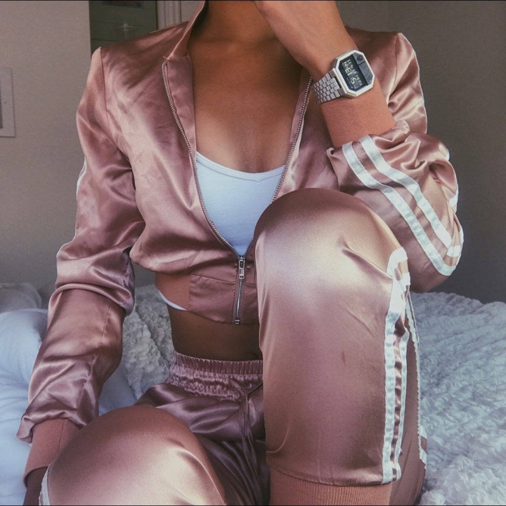 Satin Jacket Rose Gold